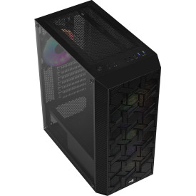 Кутия за компютър AeroCool Case Hive v2 - Mesh panel, FRGB, Tempered Glass, 4 Fans - ACCM-PV27043.11