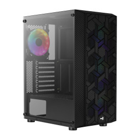 Кутия за компютър AeroCool Case Hive v2 - Mesh panel, FRGB, Tempered Glass, 4 Fans - ACCM-PV27043.11