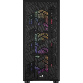 Кутия за компютър AeroCool Case Hive v2 - Mesh panel, FRGB, Tempered Glass, 4 Fans - ACCM-PV27043.11