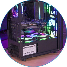 Кутия за компютър AeroCool Case Hive v2 - Mesh panel, FRGB, Tempered Glass, 4 Fans - ACCM-PV27043.11