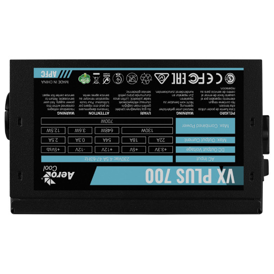 Захранване AeroCool PSU VX PLUS 700W A-PFC - ACPN-VS70AEY.11