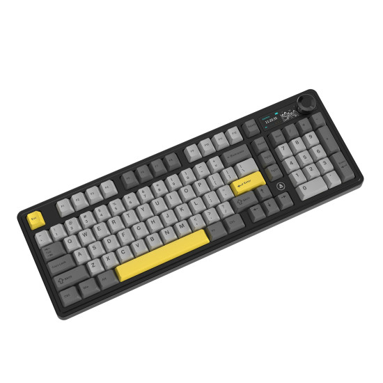 Безжична клавиатура Ajazz Wireless Gaming Mechanical Keyboard AK980 V2 - Gift Switch [Linear] (English US), Black, Gray