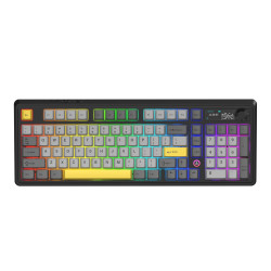Безжична клавиатура Ajazz Wireless Gaming Mechanical Keyboard AK980 V2 - Gift Switch [Linear] (English US), Black, Gray