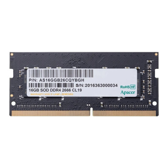 RAM памет Apacer 16GB DDR4 SODIMM 1024x8 2666MHz - AS16GGB26CQYBGH