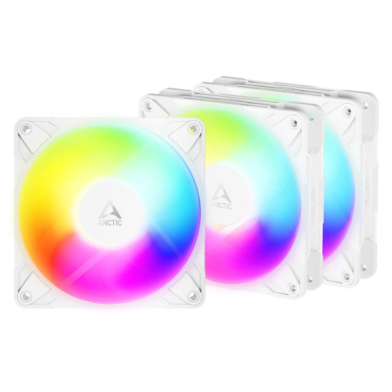 Комплект вентилатори Arctic Fan Pack 3-in-1 - P12 Pro Reverse A-RGB (White)