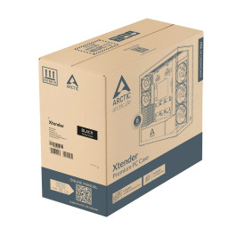 Кутия за компютър Arctic Xtender, Mid Tower, Tempered glass, ARGB fans, Black