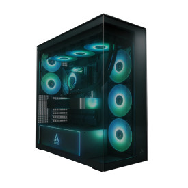 Кутия за компютър Arctic Xtender, Mid Tower, Tempered glass, ARGB fans, Black