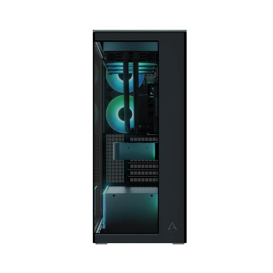 Кутия за компютър Arctic Xtender, Mid Tower, Tempered glass, ARGB fans, Black