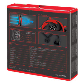 Вентилатор Arctic Fan 120mm - BioniX P120 PWM PST - Red