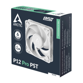 Вентилатор Arctic P12 Pro PST, 120 мм, 3000 RPM, 77 CFM, 25 dBA, 4 Pin PWM, White