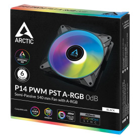 Вентилатор Arctic Fan 140mm P14 PWM PST A-RGB 0dB (Black)