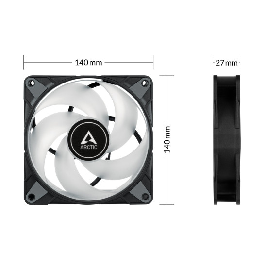 Вентилатор Arctic Fan 140mm P14 PWM PST A-RGB 0dB (Black)
