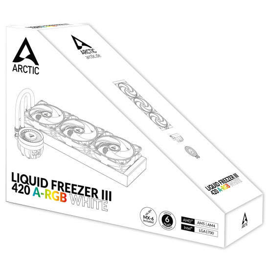 Водно охлаждане Arctic Liquid Freezer III 420 A-RGB White