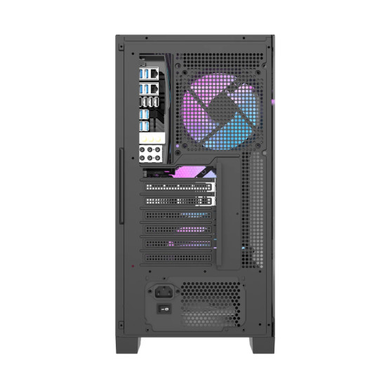 Кутия за компютър Darkflash Case ATX - DRX70 Mesh Black - Addressable RGB 4 fans, USB-C
