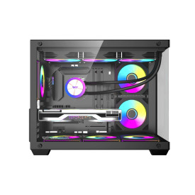 Кутия за компютър Darkflash Case mATX - B275 PRO Black - 6 x 120 mm Infinity Mirror A-RGB