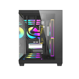 Кутия за компютър Darkflash Case mATX - B275 PRO Black - 6 x 120 mm Infinity Mirror A-RGB