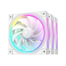 Комплект вентилатори DeepCool Fan Pack 3-in-1 3x120mm - FL12 White, Addressable RGB