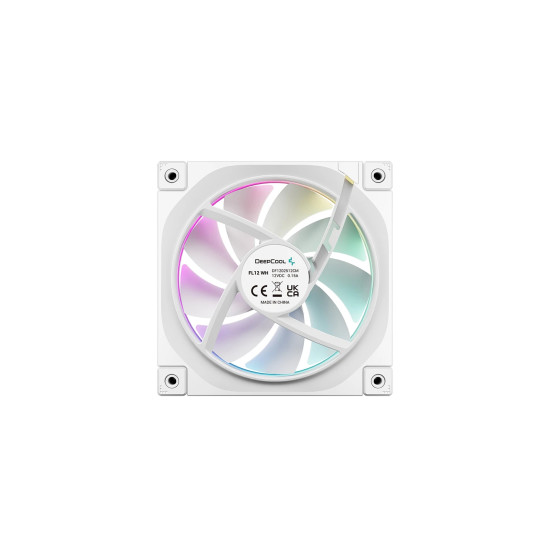Комплект вентилатори DeepCool Fan Pack 3-in-1 3x120mm - FL12 White, Addressable RGB