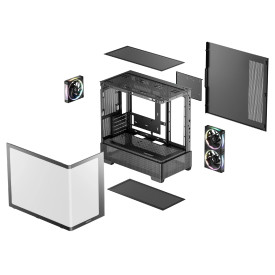 Кутия за компютър DeepCool Case ATX - CG380U 3F - 3 ARGB Fans, USB-C