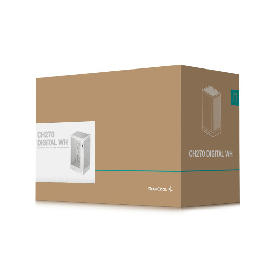 Кутия за компютър DeepCool Case mATX - CH270 DIGITAL WH