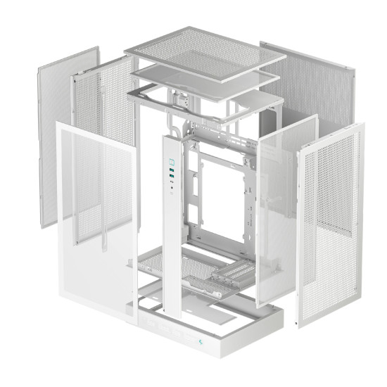 Кутия за компютър DeepCool Case mATX - CH270 DIGITAL WH