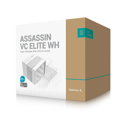 Охладител за процесор DeepCool ASSASSIN VC ELITE WH, 2x140mm + 120mm, Vapor Chamber, 300W TDP, ARGB