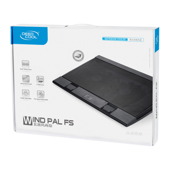 Охладител за лаптоп DeepCool Notebook Cooler WIND PAL FS 17" - black