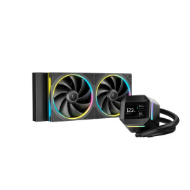 Водно охлаждане DeepCool LM240, 2.4 инча IPS Display, 2x120mm, ARGB