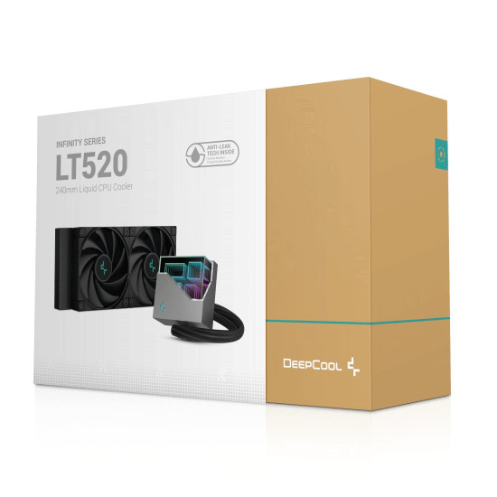 Водно охлаждане DeepCool Water Cooling LT520 - Addressable RGB, Infinity mirror design - LGA1700/AM5