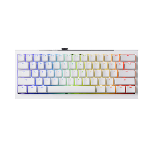 Безжична клавиатура Ducky Professional Gaming Mechanical Keyboard One X Mini Wireless White - Ducky AI Switches [Linear], Bluetooth