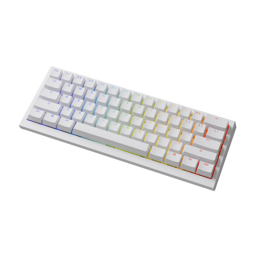 Безжична клавиатура Ducky Professional Gaming Mechanical Keyboard One X Mini Wireless White - Ducky AI Switches [Linear], Bluetooth