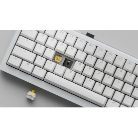 Безжична клавиатура Ducky Professional Gaming Mechanical Keyboard One X Mini Wireless White - Ducky AI Switches [Linear], Bluetooth