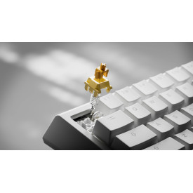 Безжична клавиатура Ducky Professional Gaming Mechanical Keyboard One X Mini Wireless White - Ducky AI Switches [Linear], Bluetooth