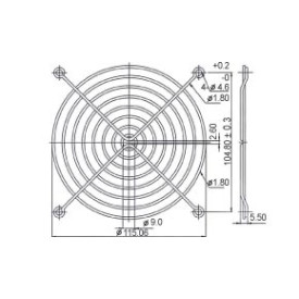 Решетка за вентилатор Evercool Fan Grill Metal - 120mm