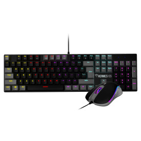 Геймърски комплект Gamdias Gaming COMBO 2-in-1 Keyboard, Mouse - HERMES E5 - Blue Switches, 3600dpi