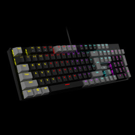 Геймърски комплект Gamdias Gaming COMBO 2-in-1 Keyboard, Mouse - HERMES E5 - Blue Switches, 3600dpi