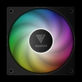 Комплект вентилатори Gamdias Fan Pack 3-in-1 3x120mm - NOTUS M1-1203 ARGB, Swappable Fan Blades (Reverse Fan Blades Included), A-RGB