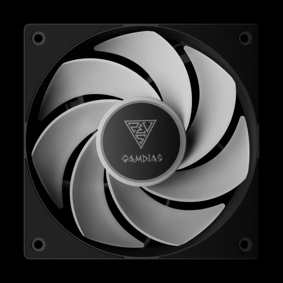 Комплект вентилатори Gamdias Fan Pack 3-in-1 3x120mm - NOTUS M1-1203 ARGB, Swappable Fan Blades (Reverse Fan Blades Included), A-RGB