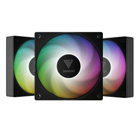 Комплект вентилатори Gamdias Fan Pack 3-in-1 3x120mm - NOTUS M1-1203 ARGB, Swappable Fan Blades (Reverse Fan Blades Included), A-RGB