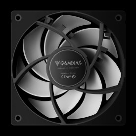 Комплект вентилатори Gamdias Fan Pack 3-in-1 3x120mm - NOTUS M1-1203 ARGB, Swappable Fan Blades (Reverse Fan Blades Included), A-RGB