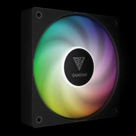 Комплект вентилатори Gamdias Fan Pack 3-in-1 3x120mm - NOTUS M1-1203 ARGB, Swappable Fan Blades (Reverse Fan Blades Included), A-RGB