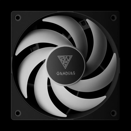 Комплект вентилатори Gamdias Fan Pack 3-in-1 3x120mm - NOTUS M1-1203 ARGB, Swappable Fan Blades (Reverse Fan Blades Included), A-RGB