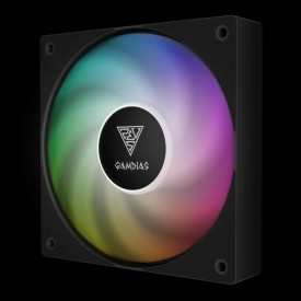 Комплект вентилатори Gamdias Fan Pack 3-in-1 3x120mm - NOTUS M1-1203 ARGB, Swappable Fan Blades (Reverse Fan Blades Included), A-RGB