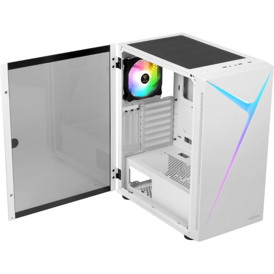 Кутия за компютър Gamdias Case ATX - ARGUS E4 Elite White - RGB, Tempered Glass
