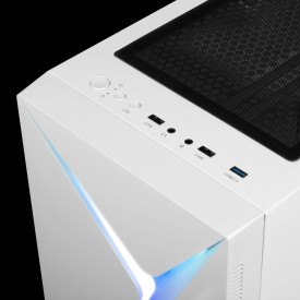 Кутия за компютър Gamdias Case ATX - ARGUS E4 Elite White - RGB, Tempered Glass