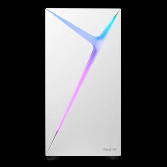 Кутия за компютър Gamdias Case ATX - ARGUS E4 Elite White - RGB, Tempered Glass