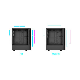 Кутия за компютър Gamdias Case ATX - TALOS E3 CG - 3 x 120 mm A-RGB, Curved Glass