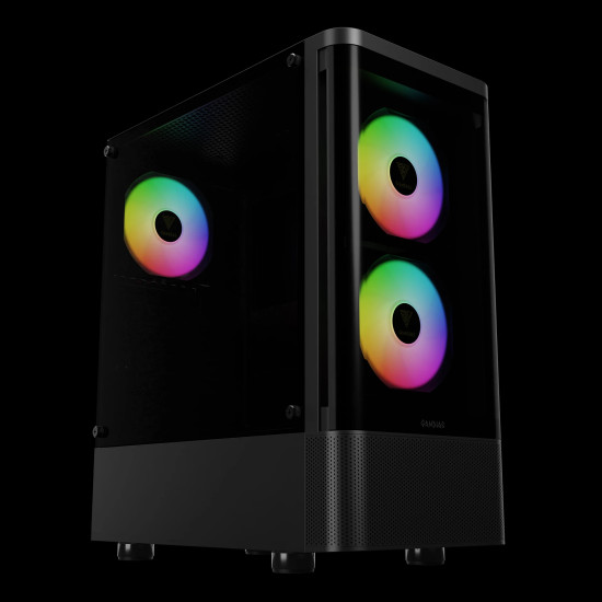 Кутия за компютър Gamdias Case ATX - TALOS E3 CG - 3 x 120 mm A-RGB, Curved Glass