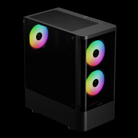 Кутия за компютър Gamdias Case ATX - TALOS E3 CG - 3 x 120 mm A-RGB, Curved Glass