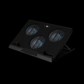 Охладител за лаптоп Gamdias Gaming Notebook Cooler 19.0 инча - AETHER E1 - USB Hub, Phone Stand
